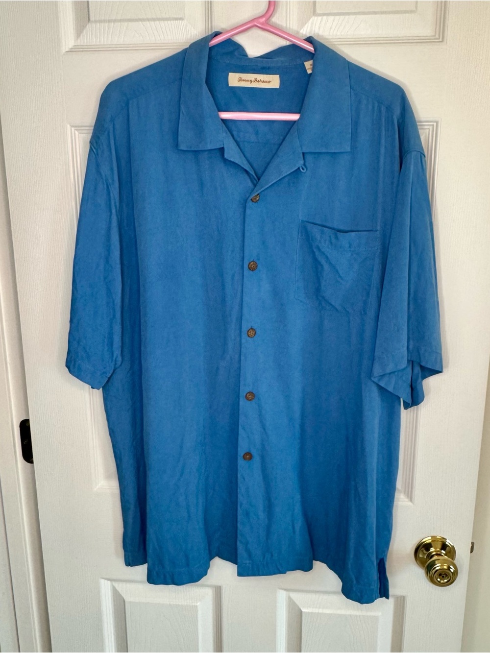 Tommy Bahama Men’s 100% Silk Short Sleeve Button Down Beach Resortwear Size XL
